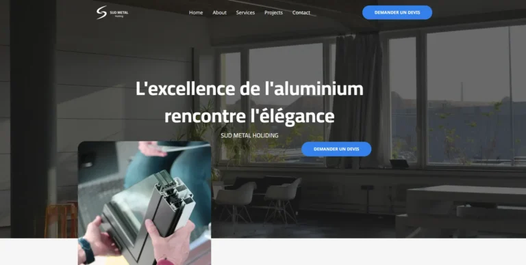 Création d'un site web professionnel pour une entreprise spécialisée dans la métallurgie et les structures métalliques.